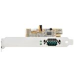StarTech.com 1-Port PCIe to RS232 Serial Card, 16C1050 UART, 921.6 Kbps, Steel, Yellow