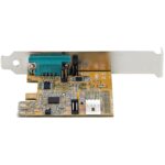 StarTech.com 1-Port PCIe to RS232 Serial Card, 16C1050 UART, 921.6 Kbps, Steel, Yellow