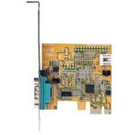 StarTech.com 1-Port PCIe to RS232 Serial Card, 16C1050 UART, 921.6 Kbps, Steel, Yellow