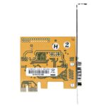 StarTech.com 1-Port PCIe to RS232 Serial Card, 16C1050 UART, 921.6 Kbps, Steel, Yellow