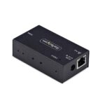 StarTech.com 1-Port Serial to Ethernet Adapter, RS232 DB9 to RJ45, PoE, Wall/DIN Rail Mount, TAA