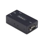 StarTech.com 1-Port Serial to Ethernet Adapter, RS232 DB9 to RJ45, PoE, Wall/DIN Rail Mount, TAA