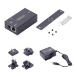 StarTech.com 1-Port Serial to Ethernet Adapter, RS232 DB9 to RJ45, PoE, Wall/DIN Rail Mount, TAA