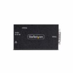 StarTech.com 1-Port Serial to Ethernet Adapter, RS232 to RJ45, Wall/DIN Rail Mount, Black