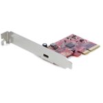 StarTech.com 1-Port USB 3.2 Gen 2x2 PCIe 3.0 x4 Card, USB-C 20Gbps, Windows/macOS/Linux, Red