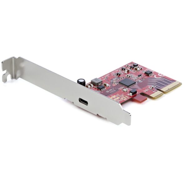 StarTech.com 1-Port USB 3.2 Gen 2x2 PCIe 3.0 x4 Card, USB-C 20Gbps, Windows/macOS/Linux, Red