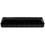 StarTech.com 10-Port USB 3.2 Gen 1 Hub with 2 x 1.5A Charge & Sync Ports - Black