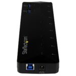 StarTech.com 10-Port USB 3.2 Gen 1 Hub with 2 x 1.5A Charge & Sync Ports - Black