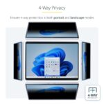 StarTech.com 13" Surface Pro 8/9/X/11 4-Way Privacy Screen, Touch-Enabled, Anti-Glare, Blue Light Filter