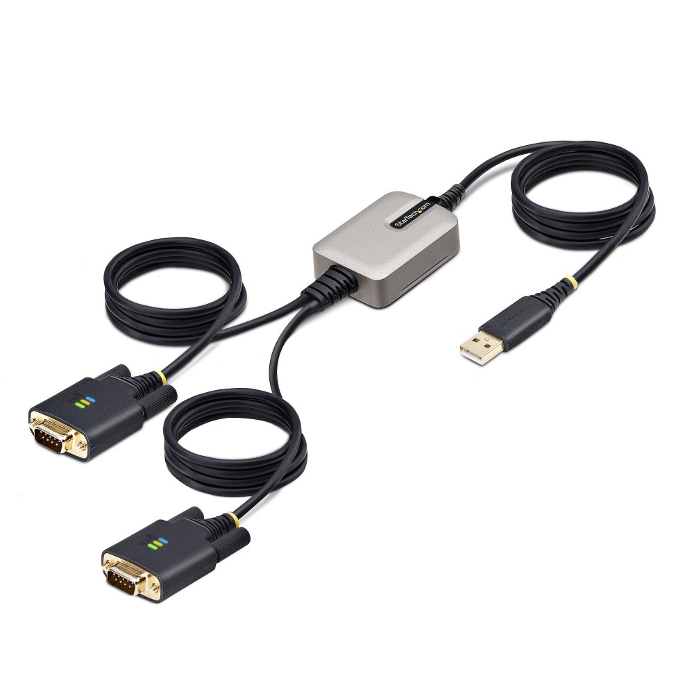StarTech.com 13ft (4m) 2-Port USB-A to DB9 RS232 Serial Adapter Cable, FTDI, Black/Grey StarTech.com 13ft (4m) 2-Port USB-A to DB9 RS232 Serial Adapter Cable, FTDI, Black/Grey