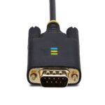 StarTech.com 13ft (4m) 2-Port USB-A to DB9 RS232 Serial Adapter Cable, FTDI, Black/Grey