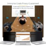 StarTech.com 14" 16:10 Laptop Privacy Screen, Flip-Over, Touch, Anti-Glare, 51% Blue Light Reduction