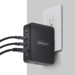 StarTech.com 140W USB-C GaN Wall Charger, 3x USB-C 1x USB-A, PD 3.1, International Plugs, Black