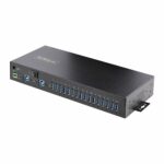 StarTech.com 16-Port Industrial USB 3.2 Gen 1 Hub, 5Gbps, Dual-Host Switch, Metal, TAA