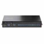 StarTech.com 16-Port Industrial USB 3.2 Gen 1 Hub, 5Gbps, Dual-Host Switch, Metal, TAA