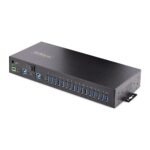 StarTech.com 16-Port Industrial USB 3.2 Gen 1 Hub, 5Gbps, Metal, DIN/Rack Mount, ESD Protection