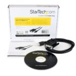 StarTech.com 1.8m USB to RS232 Serial Null Modem Adapter Cable FTDI DB9 Black