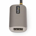 StarTech.com 1ft HDMI 2.1 to DisplayPort 1.4 Active Adapter Cable, 8K 60Hz, USB Powered, Black/Silver