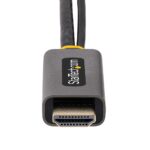 StarTech.com 1ft HDMI to DisplayPort Adapter Cable, 4K 60Hz HDR, USB Powered, Black/Grey