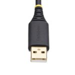 StarTech.com 1ft USB-A to DB9 RS232 Serial Adapter Cable, FTDI IC, Black