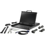 StarTech.com 1U Rackmount KVM Console with 17.3" 1080p LCD Monitor & VGA KVM Cable (1.8m) - Black