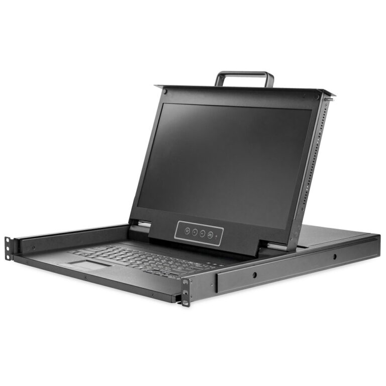 StarTech.com 1U Rackmount KVM Console with 17.3" 1080p LCD Monitor & VGA KVM Cable (1.8m) - Black