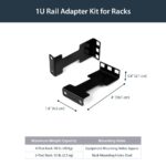 StarTech.com 1U Server Rack Depth Extender Adapter Kit, 4in / 10cm, TAA Compliant, Black