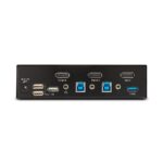 StarTech.com 2-Port DisplayPort 1.4 KVM Switch, 8K 60Hz, 4K 144Hz, USB 3.0/2.0 Hub, Black