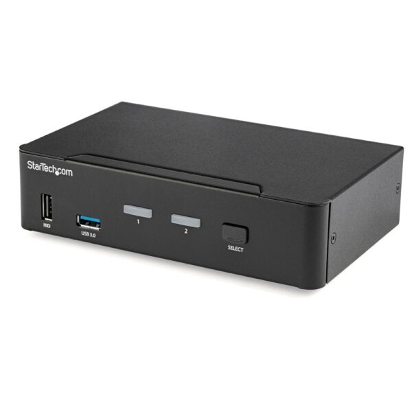 StarTech.com 2 Port DisplayPort KVM Switch 4K 60Hz USB 3.0 Hub TAA Compliant Black