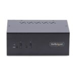 StarTech.com 2-Port Dual DisplayPort KVM Switch, 4K 60Hz, USB 5Gbps Hub, Hotkey/Push-Button, Black