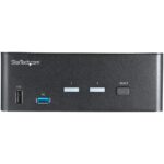StarTech.com 2 Port Dual Monitor HDMI 2.0 KVM Switch 4K 60Hz with USB 3.0 Hub & Audio - Black