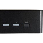 StarTech.com 2 Port Dual Monitor HDMI 2.0 KVM Switch 4K 60Hz with USB 3.0 Hub & Audio - Black