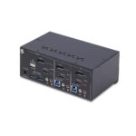 StarTech.com 2-Port Dual Monitor KVM Switch, 4K 60Hz 1x HDMI 1x DisplayPort, 2x USB 5Gbps Hub, TAA Compliant