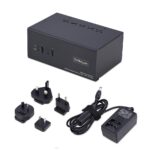 StarTech.com 2-Port Dual Monitor KVM Switch, 4K 60Hz 1x HDMI 1x DisplayPort, 2x USB 5Gbps Hub, TAA Compliant