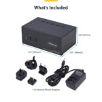 StarTech.com 2-Port Dual Monitor KVM Switch, 4K 60Hz 1x HDMI 1x DisplayPort, 2x USB 5Gbps Hub, TAA Compliant