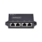 StarTech.com 2-Port Gigabit Midspan PoE+ Injector, 30W, Wall Mountable, Black
