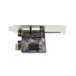 StarTech.com 2-Port Gigabit PCIe Network Adapter Card, Realtek RTL8111H, TAA Compliant