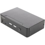 StarTech.com 2 Port HDMI 2.0 KVM Switch - 4K 60Hz Ultra HD HDR - USB 3.0 Hub, Audio, Black