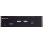 StarTech.com 2 Port HDMI 2.0 KVM Switch - 4K 60Hz Ultra HD HDR - USB 3.0 Hub, Audio, Black