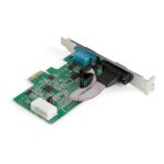 StarTech.com 2-Port PCIe RS232 Serial Adapter Card with 16950 UART, 921.6Kbps, Asix AX99100, Green
