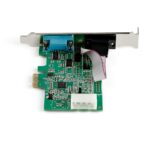 StarTech.com 2-Port PCIe RS232 Serial Adapter Card with 16950 UART, 921.6Kbps, Asix AX99100, Green