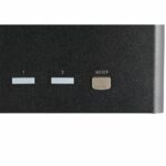 StarTech.com 2 Port Triple Monitor DisplayPort KVM Switch 4K 60Hz USB 3.0 Hub Black