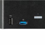 StarTech.com 2 Port Triple Monitor DisplayPort KVM Switch 4K 60Hz USB 3.0 Hub Black