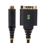 StarTech.com 2-Port USB-A to RS232 Serial Adapter Cable, 0.6m, FTDI, COM Retention, Black/Grey
