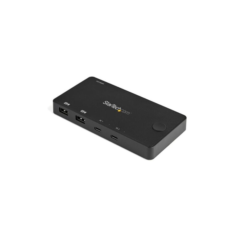 StarTech.com 2 Port USB-C KVM Switch, 4K 60Hz HDMI, Bus Powered, for MacBook iPad Pro ThinkPad