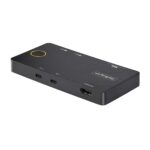 StarTech.com 2-Port USB-C KVM Switch 4K 60Hz HDMI Dual 100W Power Delivery Black