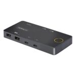 StarTech.com 2-Port USB-C KVM Switch 4K 60Hz HDMI Dual 100W Power Delivery Black