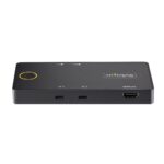 StarTech.com 2-Port USB-C KVM Switch 4K 60Hz HDMI Dual 100W Power Delivery Black