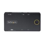 StarTech.com 2-Port USB-C KVM Switch 4K 60Hz HDMI Dual 100W Power Delivery Black