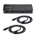 StarTech.com 2-Port USB-C KVM Switch 4K 60Hz HDMI Dual 100W Power Delivery Black